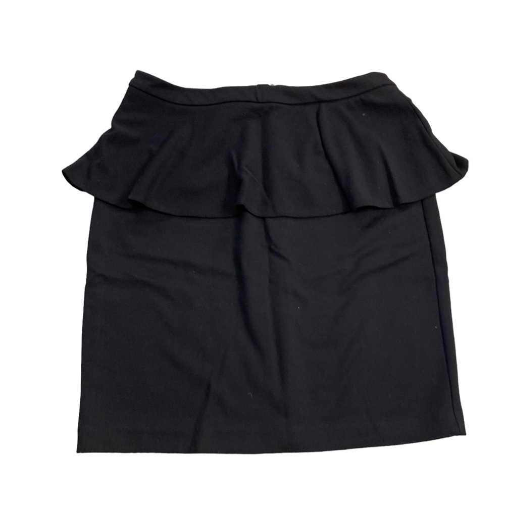 Cynthia Rowley | Black Péplum Pencil Skirt Elastic Waist